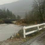 The Miami River rises during the atmospheric river event on Wednesday, Dec. 10. (Loretta Melanson)