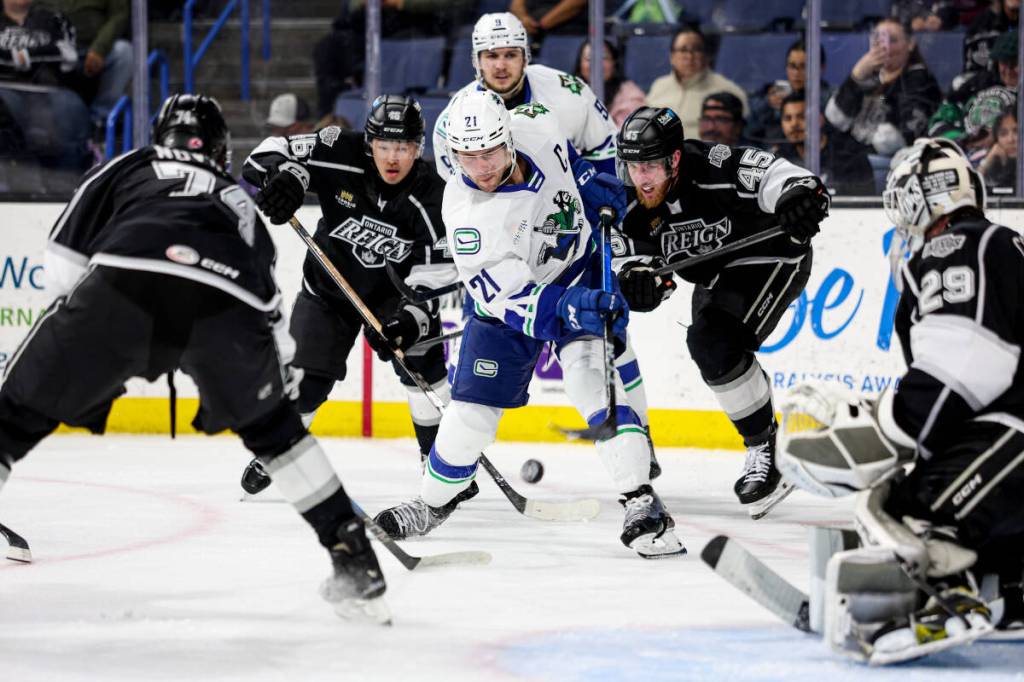 The Abbotsford Canucks lost to the Ontario Reign 3-1 on Wednesday, March 18. (Abbotsford Canucks)